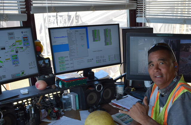 Kahala Concrete team member monitoring local Maui concrete operations.